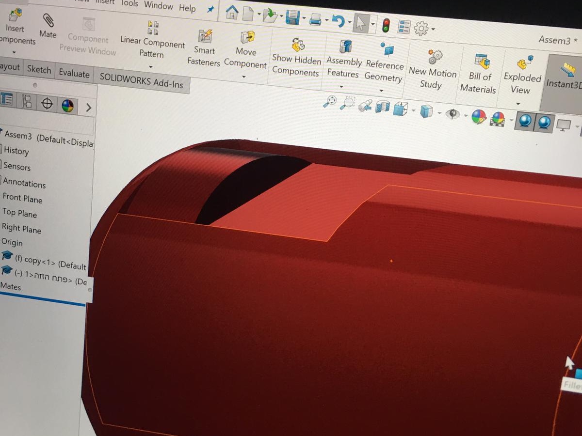 Solid model of the redesigned box